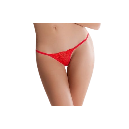 PASSION - MICRO TANGA ROJO TALLA UNICA CON ENCAJE