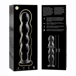 NEBULA SERIES BY IBIZA - MODELO 10 DILDO CRISTAL BOROSILICATO TRANSPARENTE 16.5 CM -O- 3.5 CM