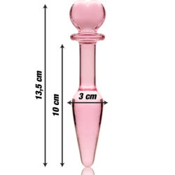 NEBULA SERIES BY IBIZA - MODELO 7 PLUG CRISTAL BOROSILICATO ROSA 13.5 CM -O- 3 CM