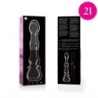 NEBULA SERIES BY IBIZA - MODELO 21 DILDO CRISTAL BOROSILICATO ROSA 20.5 CM -O- 3.5 CM