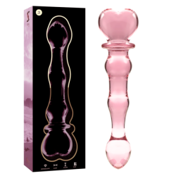 NEBULA SERIES BY IBIZA - MODELO 21 DILDO CRISTAL BOROSILICATO ROSA 20.5 CM -O- 3.5 CM