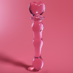 NEBULA SERIES BY IBIZA - MODELO 21 DILDO CRISTAL BOROSILICATO ROSA 20.5 CM -O- 3.5 CM