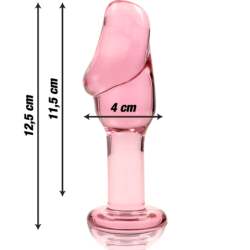 NEBULA SERIES BY IBIZA - MODELO 6 PLUG CRISTAL BOROSILICATO ROSA 12.5 CM -O- 4 CM