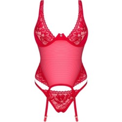 OBSESSIVE - LACELOVE CORSET ROJO XL/XXL