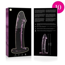 NEBULA SERIES BY IBIZA - MODELO 19 DILDO CRISTAL BOROSILICATO ROSA 18.5 CM -O- 4 CM