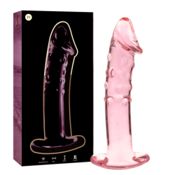 NEBULA SERIES BY IBIZA - MODELO 19 DILDO CRISTAL BOROSILICATO ROSA 18.5 CM -O- 4 CM