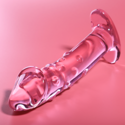 NEBULA SERIES BY IBIZA - MODELO 19 DILDO CRISTAL BOROSILICATO ROSA 18.5 CM -O- 4 CM