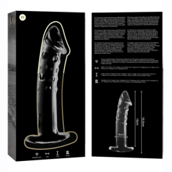 NEBULA SERIES BY IBIZA - MODELO 19 DILDO CRISTAL BOROSILICATO TRANSPARENTE 18.5 CM -O- 4 CM