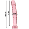 NEBULA SERIES BY IBIZA - MODELO 16 DILDO CRISTAL BOROSILICATO ROSA 18.5 CM -O- 3 CM