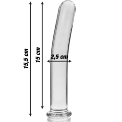 NEBULA SERIES BY IBIZA - MODELO 9 DILDO CRISTAL BOROSILICATO TRANSPARENTE 15.5 CM -O- 2.5 CM