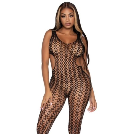 LEG AVENUE - LATTICE NET BODYSTOCKING ONE SIZE