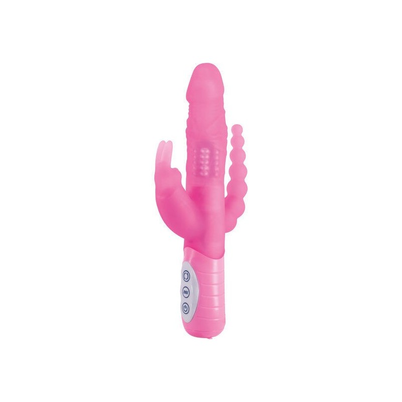 SEVEN CREATIONS - E RABBIT SLIMINE TRIPLE PLAY VIBRADOR TRIPLE ESTIMULACIÓN ROSA