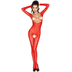 PASSION - WOMAN BS031 BODYSTOCKING ROJO TALLA UNICA