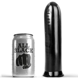 ALL BLACK - DILDO NEGRO 19 CM