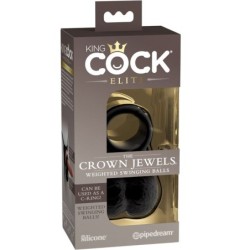 KING COCK - ELITE ANILLO CON TESTICULOS DE SILICONA