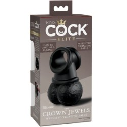 KING COCK - ELITE ANILLO CON TESTICULOS DE SILICONA