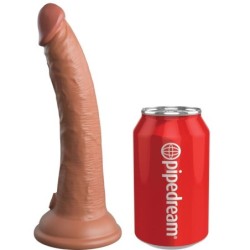 KING COCK - ELITE DILDO REALISTICO SILICONA 17.8 CM CARAMELO