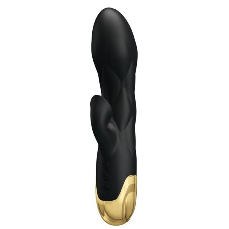 PRETTY LOVE - VIBRADOR DE LUJO BAÑADO EN ORO RECARGABLE NEGRO