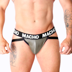 MACHO - MX27GR JOCK CUERO GRIS BEIGE L