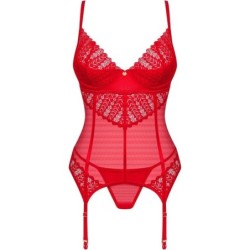 OBSESSIVE - INGRIDIA CORSET & TANGA ROJO XS/S