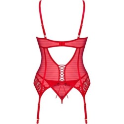 OBSESSIVE - INGRIDIA CORSET & TANGA ROJO XS/S