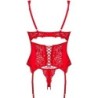 OBSESSIVE - AMOR CHERRIS CORSET & TANGA  S/M