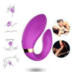 ARMONY - CRESCENT VIBRADOR PAREJA CONTROL REMOTO VIOLETA