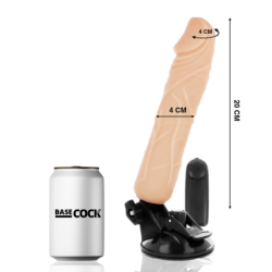 BASECOCK - VIBRADOR REALISTICO CONTROL REMOTO NATURAL 20 CM -O- 4 CM