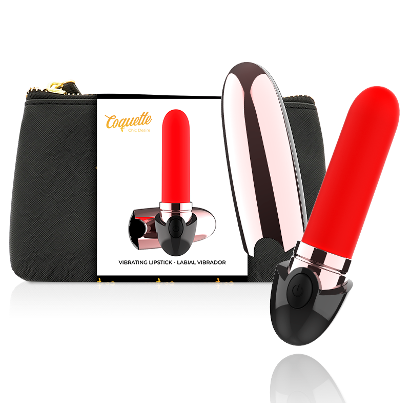 COQUETTE CHIC DESIRE - PINTALABIOS VIBRADOR RECARGABLE LUXE NEGRO / GOLD