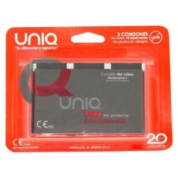 UNIQ - FREE PRESERVATIVOS CON ARO PROTECTOR SIN LATEX 3 UNIDADES