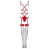 LIVCO CORSETTI FASHION - THIARA LC 20213 SET BODY + MEDIAS ROJA L/XL