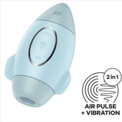 SATISFYER - MISSION CONTROL AZUL VIBRADOR PEQUEÃ‘O DE DOBLE IMPULSO