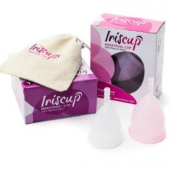 IRISCUP - COPA MESTRUAL ROSA PEQUEÃ‘A + BOLSA ESTERILIZADORA GRATIS