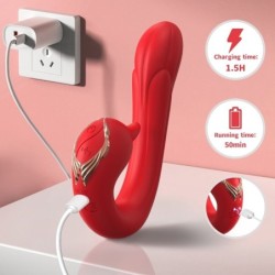 ARMONY - DELFIN VIBRADOR MULTIPOSICION & EFECTO CALOR ROJO