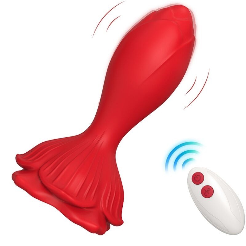 ARMONY - ROSA VIBRADOR & PLUG ANAL PEQUEÃ‘O CONTROL REMOTO ROJO