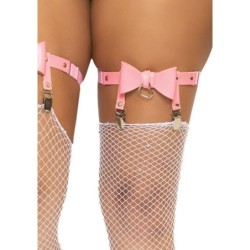 LEG AVENUE - LIGUERO ALTO DE CUERO VEGANO TALLA ÃšNICA - ROSA