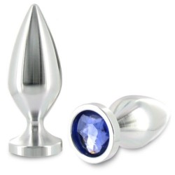 METAL HARD - ANAL PLUG ALIMINUM COLOR CRISTAL PEQUEÃ‘O 5.71 CM