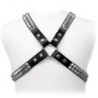 LEATHER BODY - PYRAMID STUD HARNESS