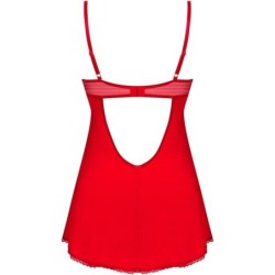 OBSESSIVE - INGRIDIA CHEMISE & TANGA ROJO M/L