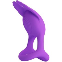 PRETTY LOVE - SILAS ANILLO VIBRADOR 7 VIBRACIONES SILICONA LILA