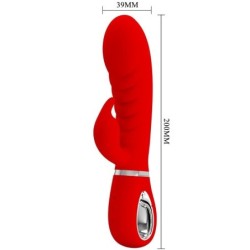 PRETTY LOVE - PRESCOTT VIBRADOR PUNTO G MULTIFUNCIÃ“N ROJO