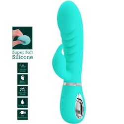 PRETTY LOVE - PRESCOTT VIBRADOR PUNTO G MULTIFUNCIÃ“N VERDE AGUA