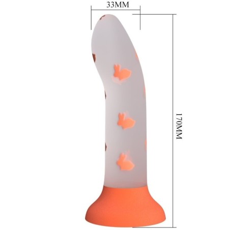 PRETTY LOVE - MAGICAL NIGHTFALL DILDO SIN VIBRACIÃ“N LUMINOSO NARANJA