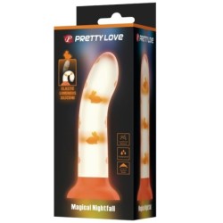 PRETTY LOVE - MAGICAL NIGHTFALL DILDO SIN VIBRACIÃ“N LUMINOSO NARANJA