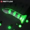 PRETTY LOVE - MAGICAL NIGHTFALL DILDO SIN VIBRACIÃ“N LUMINOSO VERDE