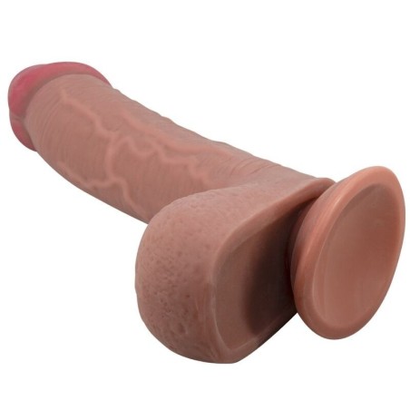 PRETTY LOVE - SLIDING SKIN SERIES DILDO REALÃSTICO CON VENTOSA PIEL DESLIZANTE MULATO 23.4 CM