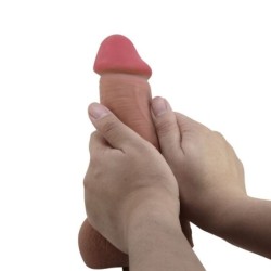 PRETTY LOVE - SLIDING SKIN SERIES DILDO REALÃSTICO CON VENTOSA PIEL DESLIZANTE MULATO 23.4 CM