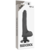 BASECOCK - VIBRADOR REALISTICO 2-1 NEGRO 18.5 CM -O- 4 CM