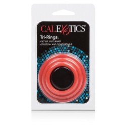 CALEXOTICS - SET TRES ANILLAS ERECCIÃ“N ROJO