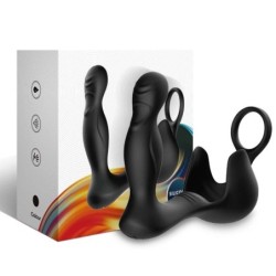 ARMONY - SURROUND VIBRADOR ANAL & ESTIMULADOR TESTICULOS & ANILLO CONTROL REMOTO NEGRO